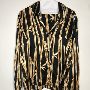 Carlisle Black and Gold Button Down